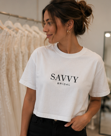 Savvy Bridal Logo Crop Tee - Image 3