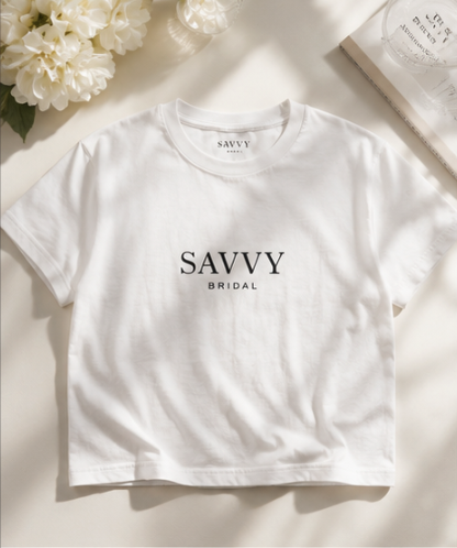 Savvy Bridal Logo Crop Tee - Image 5