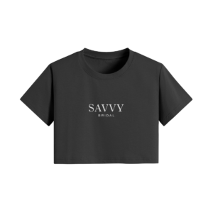 Savvy Bridal Logo Crop Tee Black